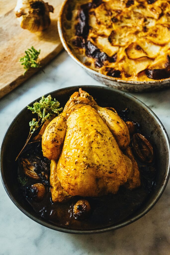 La rôtisserie de L'Apéro Gourmand — Poulets fermiers rôtis à la broche à Saint-Clair